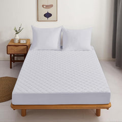Quilted Mattress Protector 30cm Deep Pocket- 100% Microfiber & Super Soft Quilted Fitted Mattress Protector for Ultimate Comfort