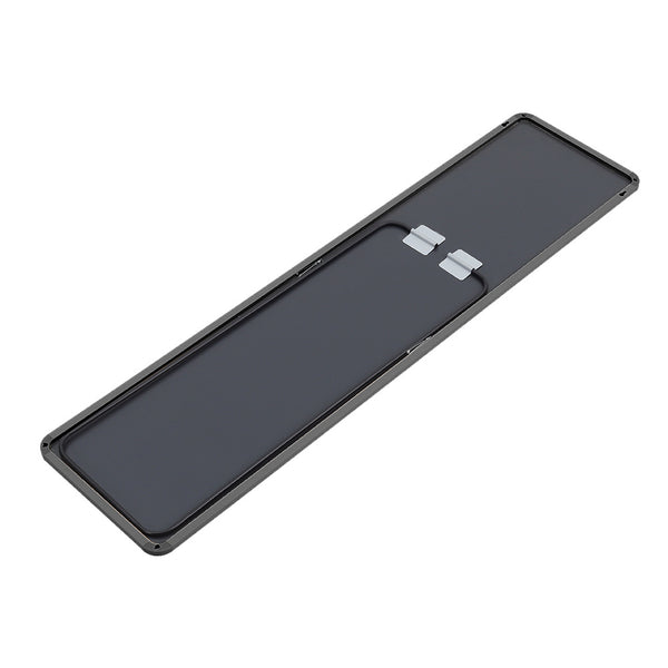 Full Length Mirror 147x37cm Aluminium Alloy Standing/Wall Rectangular Floor Mirror for Bedroom, Hallway & Dressing Room Lean, Hang or Mount (Black)