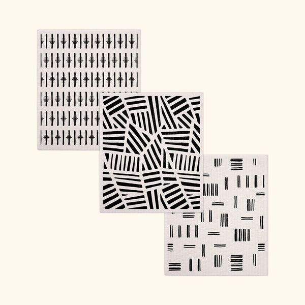 Evergrace Home Swedish Dishcloth 12 Piece Set, in Black