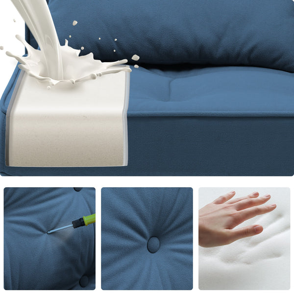Folding Sofa Bed Adjustable Lazy Tatami Sofa Convertible Floor Couch 5 Levels Adjustable Backrest Lounge Chaise for Living Room Bedroom Guest Room