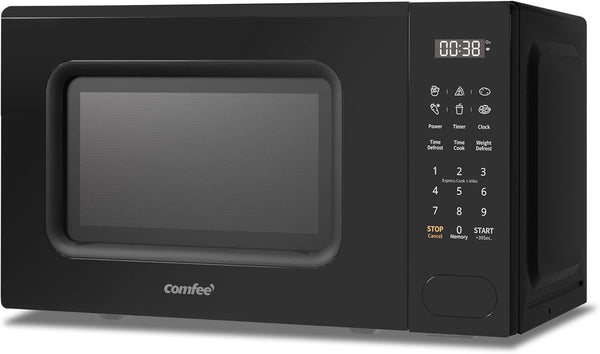 Midea COMFEE' 700W 20 Litre Digital Microwave Oven: Functional & Stylish for Any Kitchen, with 6 One-Touch Cooking Presets, Express Cook, 11 Power Levels, Defrost, Memory Function - Black