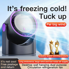 2025 New Upgrade Large Battery Portable Fashion Desk Fan Air Conditioner, 5-Speed Wind Cooling