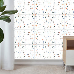 Terrazzo Matte Floor Wallpaper Peel and Stick Wall Tiles Contact Paper Vinyl Sticky Back Plastic for Countertops Waterproof Self Adhesive Removable Cabinets Kitchen Bedroom Furniture 60cm x 500cm