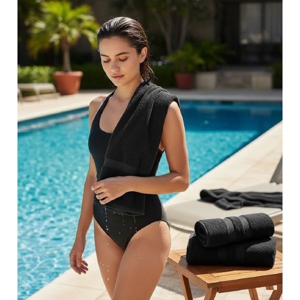 Pack of 4 Jumbo Bath Sheets Set 100% Egyptian Cotton (80x140 CM) Quick Dry 500GSM Highly Absorbent Soft Feel Bath Sheets XL Bathroom Towel Perfect for Daily Use