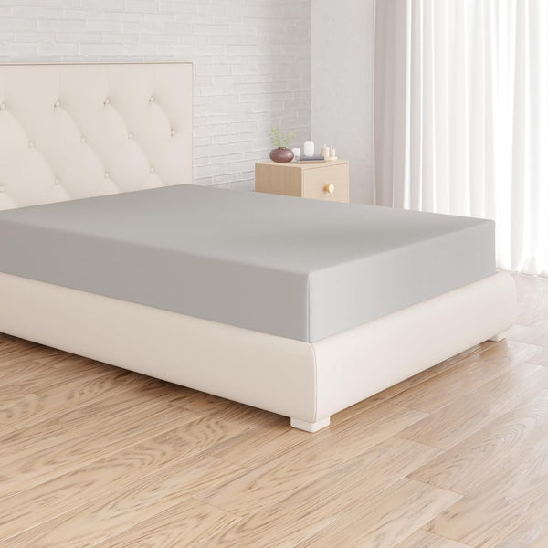 Amazon Basics Soft Microfibre Single Fitted Sheet, Deep Pocket 12 Inch (30 Cm), White