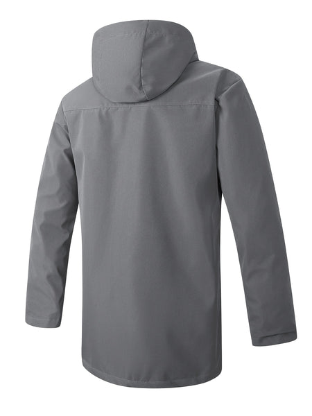 Men'S Mid-Length Trench Coat Jacket, Adjustable Hood with Drawstring, Large Pocket Design, Lightweight And Breathable, Fashionable And Versatile, Suitable for Daily Casual Wear, Dates, And Travel, Spring Fall Essential Top Coat