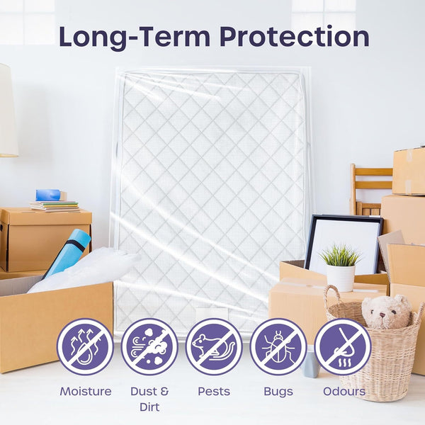 Heavy Duty Mattress Bag for Moving and Storage - Reusable Waterproof Mattress Cover for Moving, Storage and Protect Beds from Stains, Dust, and Pest Damage