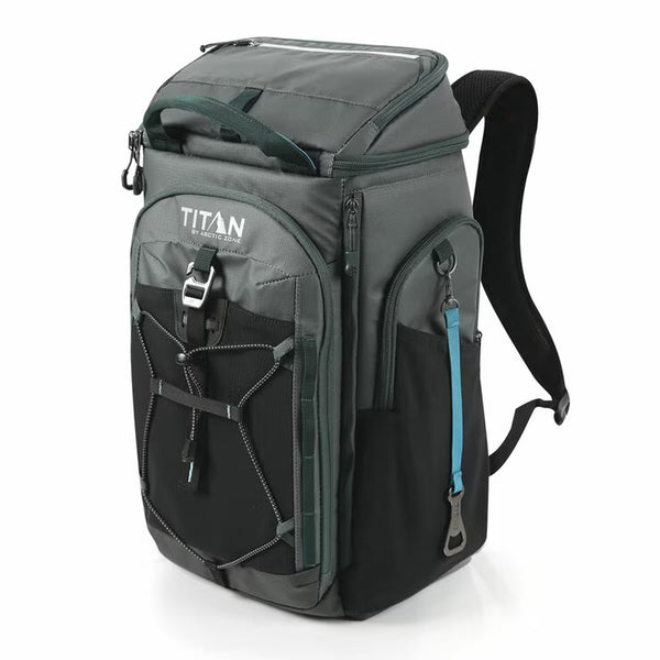 Titan 26 Can Backpack Cooler with 2 Ice Walls in Red