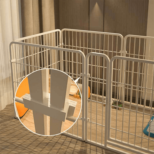 Dog Pen, 6-Panel Puppy Pen with Door, High 60Cm Indoor/Outdoor Dog Playpen, Portable Detachable Pet Run Enclosures for Puppies, Cats, Rabbits And Other Animals