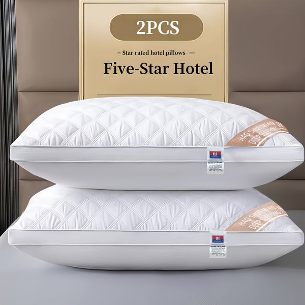 1pc 2pcs 4pcs 6pcs Weight 800GSM Luxury Hotel Quality 48x74cm Quilted Bed Pillows for Sleeping Deep Filled Bounce Back All Seasons