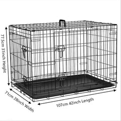 Dog Cage Puppy Training Crate Small Medium Large XL XXL Metal Cages Pet Carrier 20inch 24 inch 30 inch 36 inch 42 inch 48 inch