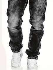 American Snowflake Jeans, Fashionable and Versatile Straight-Leg Pants