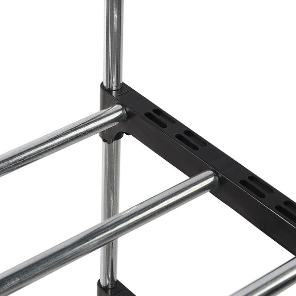 6-Tier Shoe Rack Stand Space-Saving 6 Layers Shoe Storage Shelf Metal Shelving Unit Footwear Organizer Up to 18 Pairs, Shoe Rack for Hallway, Entryway, Living Room, Bedroom