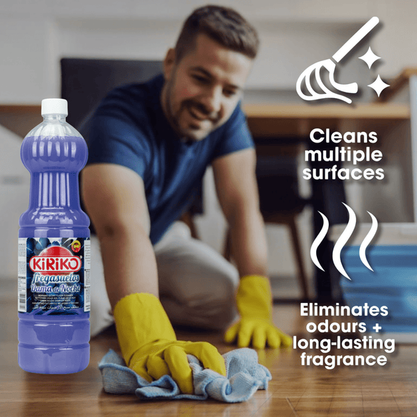 Kiriko 6pcs Spanish Cleaning Products Bundle Gift Set, 1.5L Each, Multipurpose Floor Cleaner with Pine Tree, Morning Glory, Flowers, Jabon De Marsella, Talc & Lemon Scent