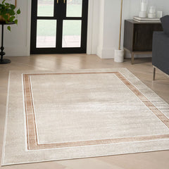 Glitz Cream Border Rug in 3 Sizes