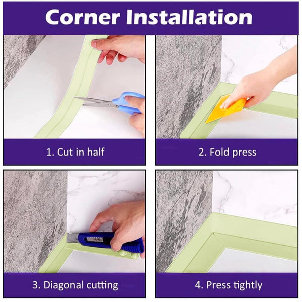 2 Rolls White Bath Sealant Strip Caulk Strip Sealant Tape Water Resistant, Bathroom, Bathtub, Toilet, Wall Floor & Sink.