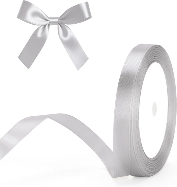 G2PLUS White Stain Ribbons - 22M Thick Fabric Gift Wrap Ribbons for Crafting, Wedding & Valentine'S Day Decoration