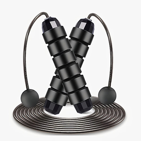 With Ball Bearings Adjustable Tangle-Free Speed Wire Jump Rope Workout with Foam Handles for Fitness Home Workouts and Slim Body