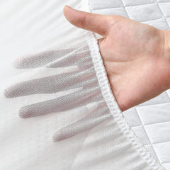 Quilted Mattress Protector 30cm Deep Pocket- 100% Microfiber & Super Soft Quilted Fitted Mattress Protector for Ultimate Comfort