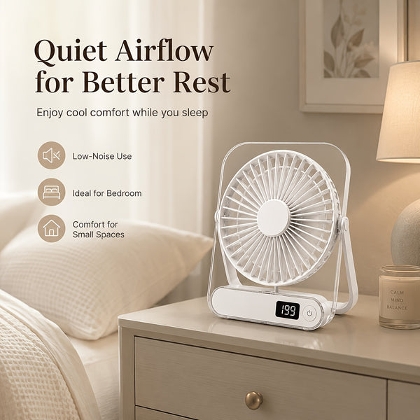 USB Desktop Fan And Air Cooler Portable Personal Cooling Fan, USB Powered, Lightweight Desk Fan for Home, Office, Dorm, Travel Quiet Mini Table Fan with Lithium Battery, It Has An Upgraded Motor for Stronger Airflow, Operates Quietly, for Road Trips