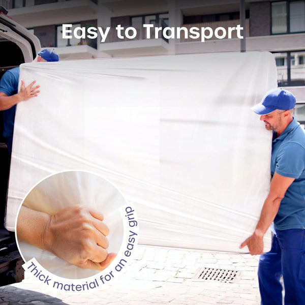 Heavy Duty Mattress Bag for Moving and Storage - Reusable Waterproof Mattress Cover for Moving, Storage and Protect Beds from Stains, Dust, and Pest Damage