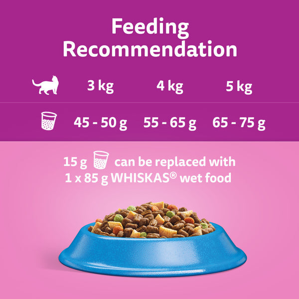 7kg Whiskas 1+ Adult Complete Dry Cat Food Tuna Bulk Pack Cat Biscuits