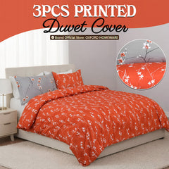 3pcs Luxury Printed Duvet Cover Set – Reversible Quilt Cover with Pillowcases, Ultra Soft & Breathable Microfiber Bedding, Machine Washable, Single, Double, King & Super King Sizes