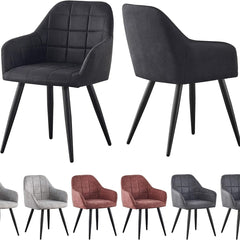mcc direct 2x Faux Matte Suede Leather Dining Chairs Accent Chairs home & restaurants Adrian