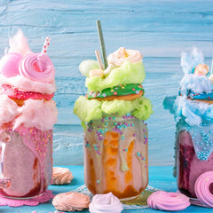 Giles & Posner EK2641GSBL Candy Floss Maker – Cotton Candy Sweet Machine, Retro Carnival Funfair Style Machine for Kids, Parties, Home, Fun Snacks Treat Maker, Portable, Includes Candy Sticks, Blue