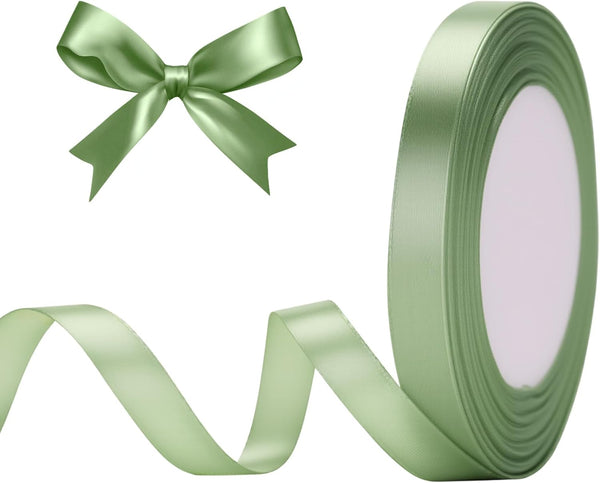 G2PLUS White Stain Ribbons - 22M Thick Fabric Gift Wrap Ribbons for Crafting, Wedding & Valentine'S Day Decoration