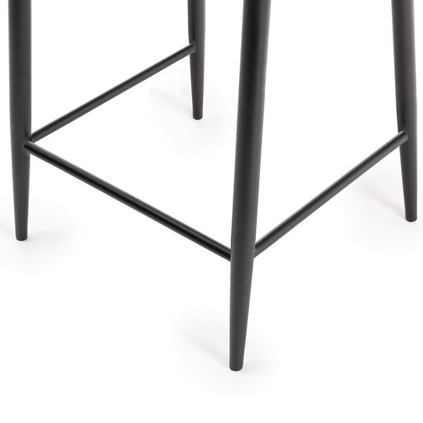 Finch Grey Faux Leather Diamond Stitch Bar Stool, 2 Pack