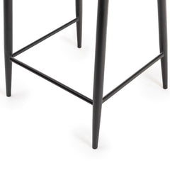 Finch Grey Faux Leather Diamond Stitch Bar Stool, 2 Pack