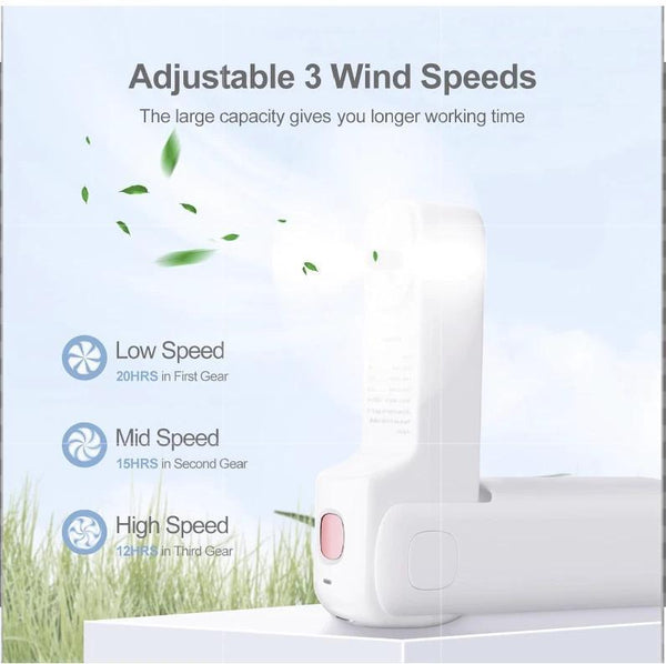 [Mini USB Fan & Light] Portable 3-Speed Handheld Fan | Illuminated Night Light, MINI Power Bank, 2000mAh Lithium Battery, USB Charging, Foldable Design | Home, Office, Outdoor, Travel, Gift for Female Friends