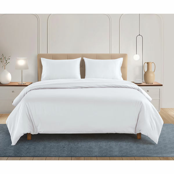 Welhome 500 Thread Count Lyocell Cotton Blend Duvet Set in 3 Colours, Double