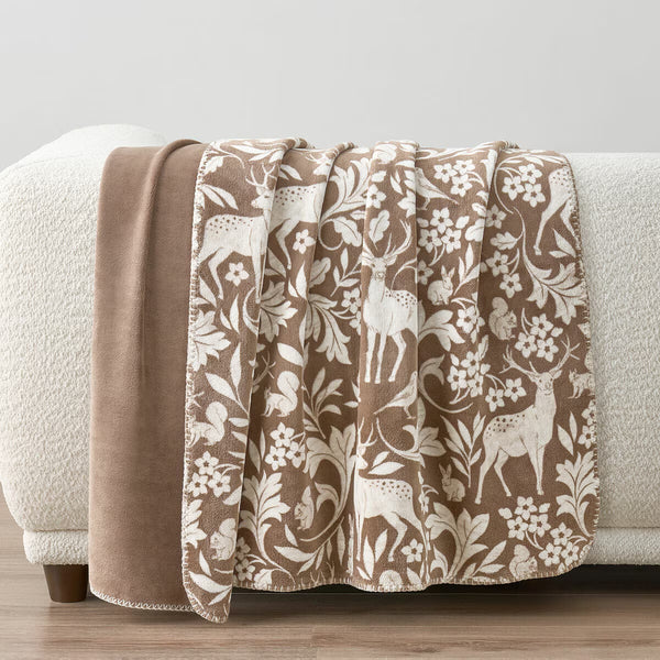 Casual Living Reversible Purple Plush Throw, 127 X 177 Cm