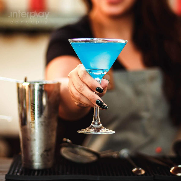 Interplay Concepts 5 Pieces Large 750Ml Stainless Steel Cocktail Shaker Set with Strainer, Jigger and Mixing Spoon, Cocktail Set with Bar Accessories