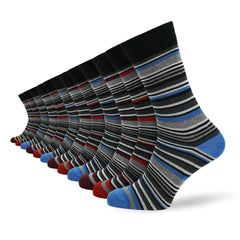12 Pairs -Mens Cotton Rich Crew Socks | Honeycomb Comfortable Non-Tight Top Soft Breathable Stretch | Fit UK Size 6-11 | Everyday Casual Work Sports Running Gym Socks