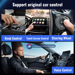 NEW Android14 Wireless Carplay and Android Auto 3In1 Quad Core 4GB+64GB Smart Box Built-In Apps for Youtube Nexflit Wifi