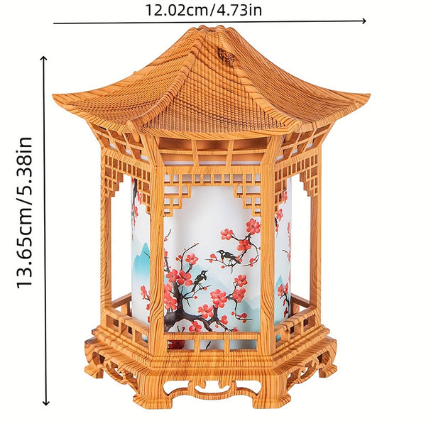 Chinese-Style Mini Humidifier & Night Light - USB- Portable Cool/Dry Mist Air Humidifier with Traditional Pagoda/Tortoise Design, ABS Quiet Operation for Home, Office, Car, - Ideal Gift for & (USB-, Humidifiers for Bedroom