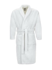 Unisex Bathrobe 100% Egyptian Cotton Terry Toweling Shawl Dressing Gown White Perfect for Hotel Spa Mens & Womens Robe