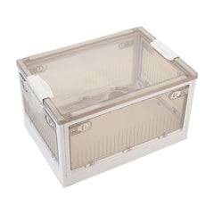 Extra Large Storage Bins with Lids, Plastic Stackable Toy Storage Box Organizer with Wheels, Foldable Rolling Storage Containers Storage Trunk for Clothes Snacks Toys Sundries Books Camping, Perfect for Living Room, Bedroom, Dorm, 61.5x42x34.5cm