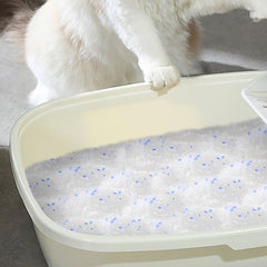 3.8L/ 5L/ 10L Silica Cat Litter Crystals Kitten Litter Ultra Absorbent 100%, Effective Odour Control, Dust-Free, Comfortable Biodegradable Hygiene Easy to Clean Cat Litter