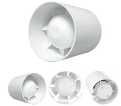 100mm In-Line Extractor Fan – Quiet Bathroom Ventilation Fan for Ducting – High Airflow 100 m³/h – IPX2 Rated ABS Housing – Ideal for Toilet, Kitchen, Home, Office & Commercial Use. Set by MYPURECORE