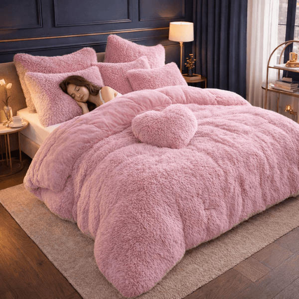 Super Plush Shaggy Fur Duvet Cover Set 3pcs | Ultra Soft Luxury Bedding for Winter | Warm, Cozy & Hotel-Grade Comfort | Premium Faux Fur Bed Set for Deep Sleep & Stylish Bedrooms