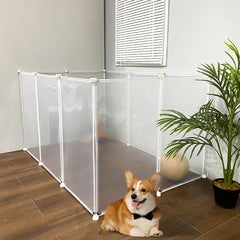 Kitten Playpen, Rabbit Playpen, Small Animal Playpen with Indoor, Foldable Plastic Fence for Guinea Pig, Cat, Puppy, Rabbits - 10 Panels, 105*70*45cm