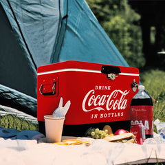 Coca-Cola 51L Stainless Steel Ice Chest with Bottle Opener 85 Can
