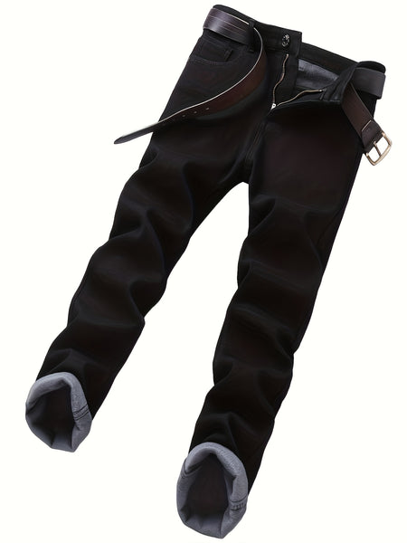 Black Fleece-Lined Jeans