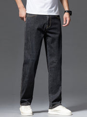 Geng Yuanshi High-End Summer Men's Jeans New Trend Fashion Straight-Leg Light Business Stretch Denim Pants
