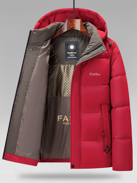 Winter New Warm Jacket with Detachable Hood, Trendy Fashion Men's Parka Coat, Business Casual Versatile Outerwear