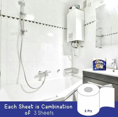 Panda Cuddle 3 Ply Soft Quilted 90 Non Scented Toilet Rolls 45 x 2 Original Toilet Roll Bulk Buy